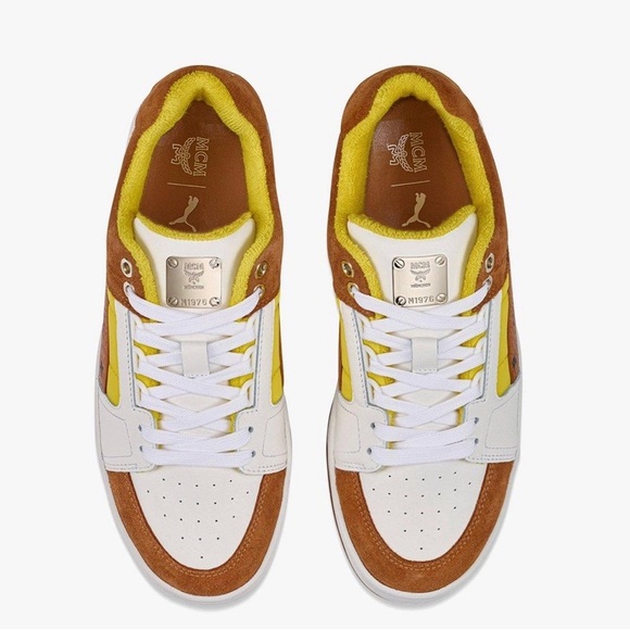 Puma x MCM Slipstream Lo “Show Love” Bright White Vibrant yellow NIB SZ 38 $500 - Picture 4 of 17